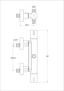 Ben Lavion 250 Cool regendoucheset mat zwart