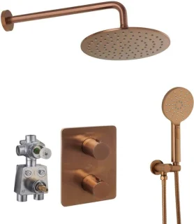 Ben Lavion 250 inbouw regendouche Ø25cm geborsteld koper