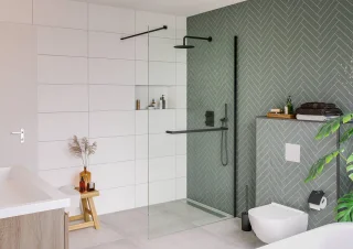 Ben Lavion 250 inbouw regendoucheset mat zwart