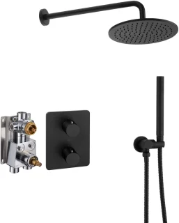 Ben Lavion 250 inbouw regendoucheset mat zwart