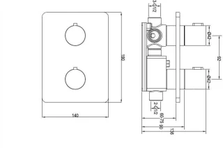 Ben Lavion 250 inbouw regendoucheset mat zwart