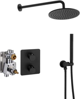 Ben Lavion 250 inbouw regendoucheset mat zwart