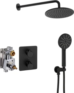 Ben Lavion 250 inbouw regendoucheset mat zwart