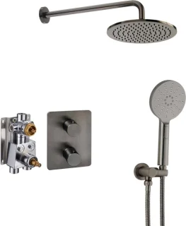 Ben Lavion 250 inbouw regendoucheset Ø25cm gunmetal pvd
