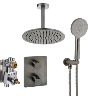 Ben Lavion 250 regendoucheset inbouw gunmetal pvd
