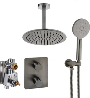 Ben Lavion 250 regendoucheset inbouw gunmetal pvd