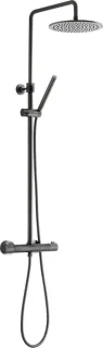 Ben Lavion Regendouche 25cm Thermostaat Geborsteld Zwart Rond