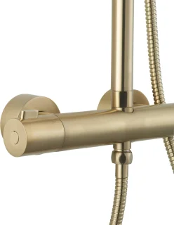 Ben Lavion Regendouche Ø 25cm Rond Messing Thermostaatkraan