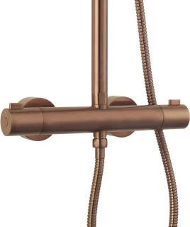 Ben Lavion Regendouche Rond 25cm met Thermostaatkraan Koper