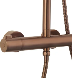 Ben Lavion Regendouche Rond 25cm met Thermostaatkraan Koper