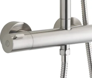 Ben Lavion Regendouche Thermostaatkraan Nikkel Rond 25cm