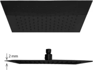 Best Design Nero 200 Regendouche Vierkant Mat Zwart RVS