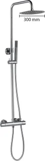 Best Design Paris-300 Regendoucheset Thermostaat Chroom