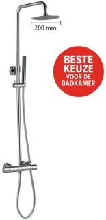 Best Design Paris Showerpipe Thermostaat 20cm Chroom