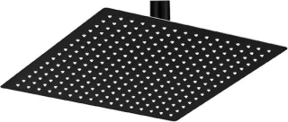 BESy 12 inch regendouchekop 30,5 cm vierkant RVS mat zwart