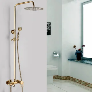 Betaalbare Goederen Doucheset Goud Thermostaat