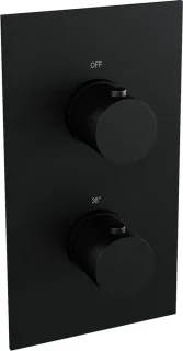 Black Edition thermostatische inbouw regendouche set mat zwart