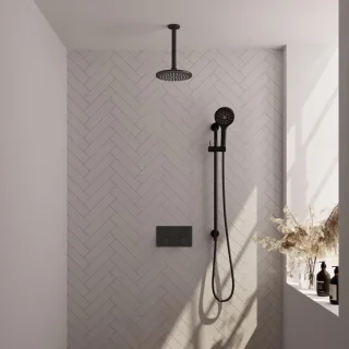 Brauer Black Carving Inbouw Thermostatische Regendoucheset
