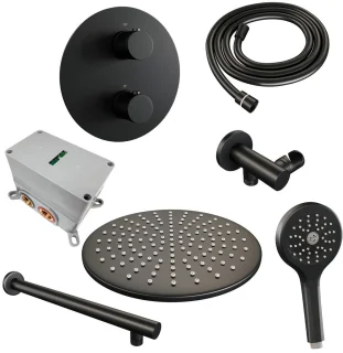 Brauer Black Carving Regendoucheset Inbouw