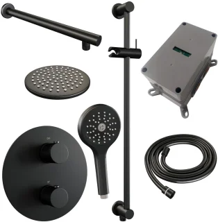 Brauer Black Carving Thermostatische Inbouw Regendoucheset