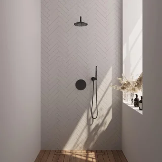 Brauer Black Carving Thermostatische Inbouw Regendoucheset