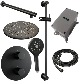 Brauer Black Carving Thermostatische Inbouw Regendoucheset