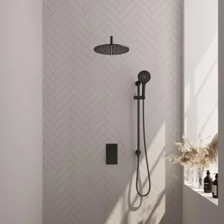 Brauer Black Carving Thermostatische Inbouw Regendoucheset