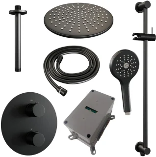 Brauer Black Carving Thermostatische Inbouw Regendoucheset