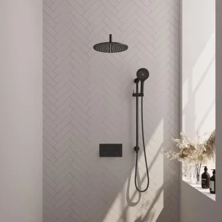 Brauer Black Carving Thermostatische Inbouw Regendoucheset
