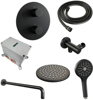 Brauer Black Carving Thermostatische Inbouw Regendoucheset