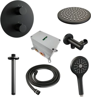 Brauer Black Carving Thermostatische Inbouw Regendoucheset