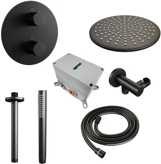 Brauer Black Carving Thermostatische Inbouw Regendoucheset