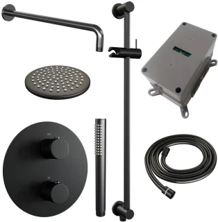 Brauer Black Carving Thermostatische Regendoucheset Inbouw