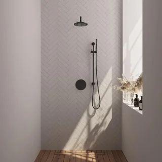 Brauer Black Carving Thermostatische Regendoucheset Inbouw