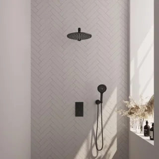 Brauer Black Carving Thermostatische Regendoucheset Inbouw