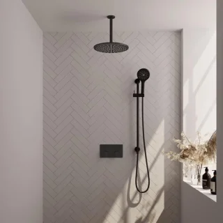 Brauer Black Carving Thermostatische Regendoucheset Inbouw