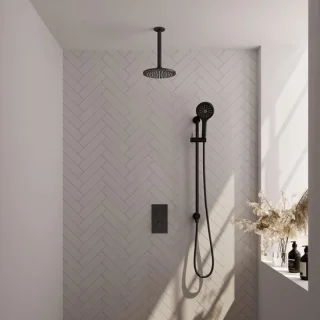 Brauer Black Carving Thermostatische Regendoucheset Inbouw