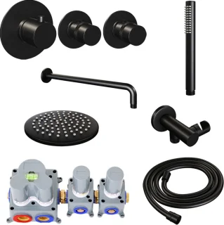 Brauer Black Edition Inbouw Regendouche Set