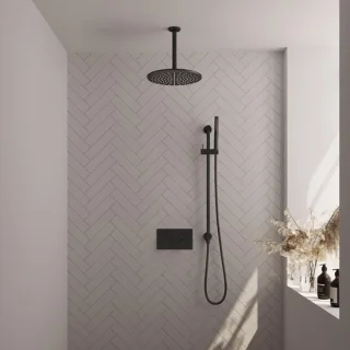 Brauer Black Edition Inbouw Thermostatische Regendoucheset Mat Zwart