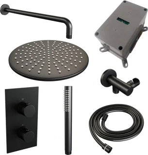 Brauer Black Edition Regendoucheset Inbouw Mat Zwart