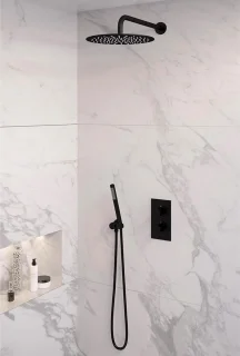 Brauer Black Edition Regendoucheset Inbouw Mat Zwart