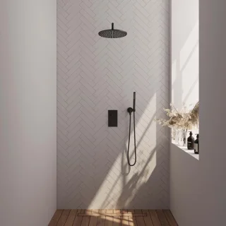 Brauer Black Edition Regendoucheset Inbouw Mat Zwart
