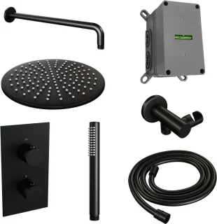 Brauer Black Edition Regendoucheset Inbouw Mat Zwart