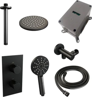 Brauer Black Edition Regendoucheset Inbouw Mat Zwart