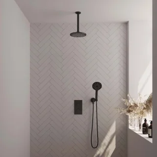 Brauer Black Edition Regendoucheset Inbouw Mat Zwart