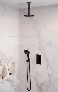 Brauer Black Edition Regendoucheset Inbouw Mat Zwart