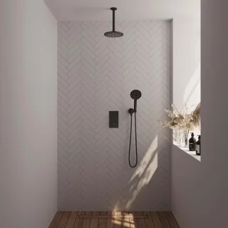 Brauer Black Edition Regendoucheset Inbouw Mat Zwart