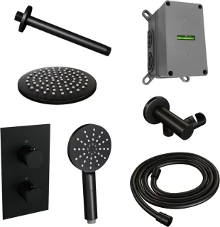 Brauer Black Edition Regendoucheset Inbouw Mat Zwart