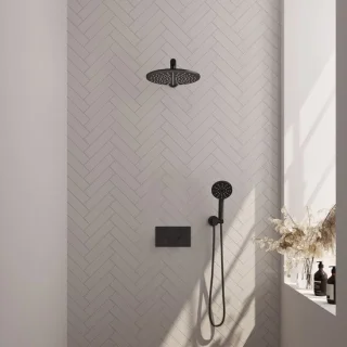 BRAUER Black Edition SET 56 inbouw regendoucheset mat zwart