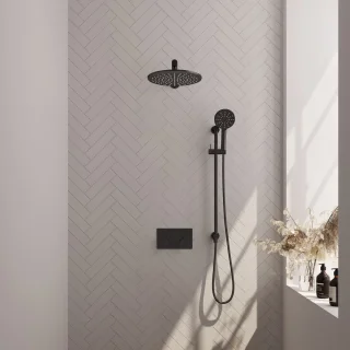 BRAUER Black Edition SET 68 inbouw regendoucheset mat zwart